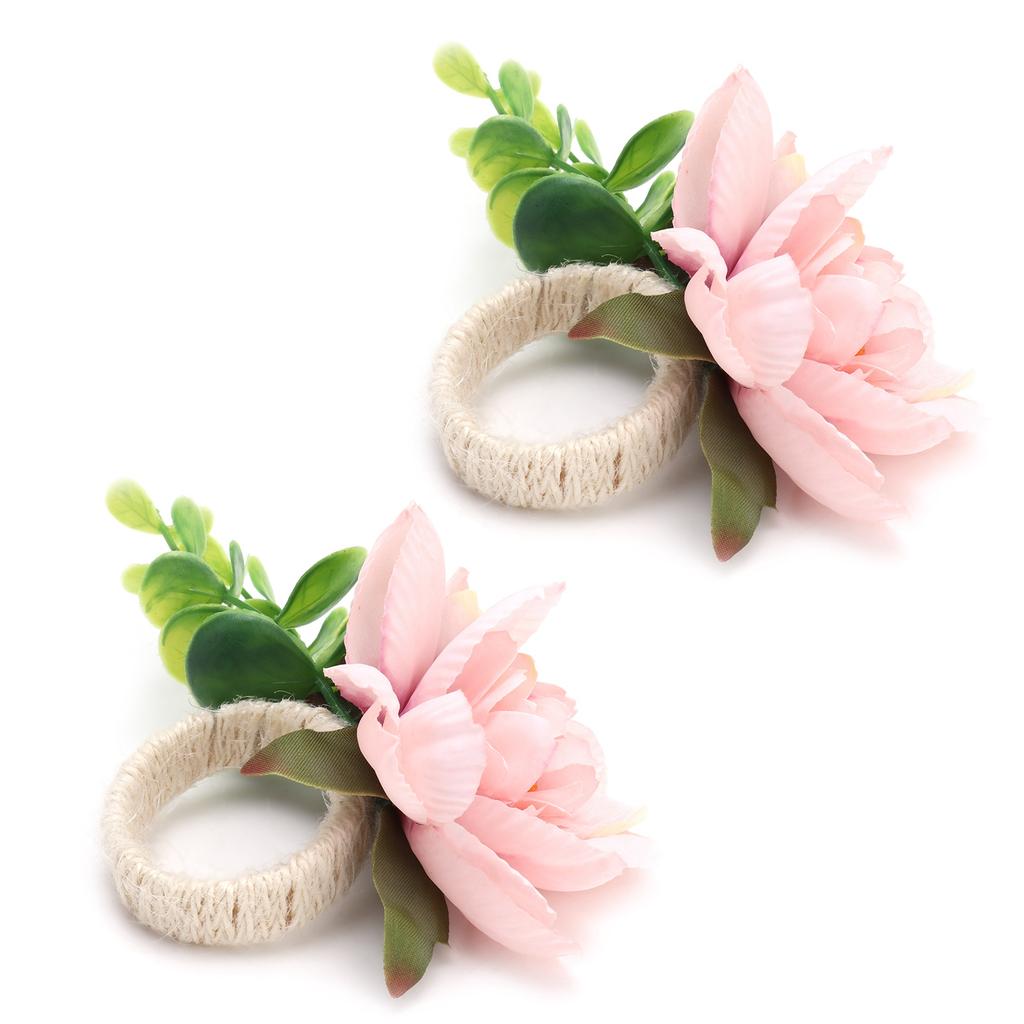 2 шт. пеньковая веревка пряжка для салфетки имитация цветка кольцо для салфетки для отеля западного ресторана