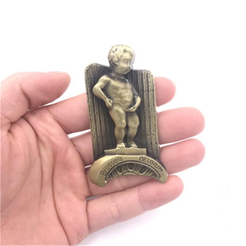 Metal Refrigerator Stickers Three-dimensional Magnetic Memorial High-end Alloy Fridge Magnet