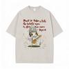 Washed Vintage Funny Yoshitomo Nara No T Shirt Men Women Casual Humor Tshirt Male Cotton Oversized Short Sleeve Tees Streetwear