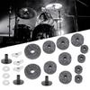 42pcs Non-Slip Drum Felt Pad Kit Grey+Silver+Black Musical Instrument Accessories  For Drum Set