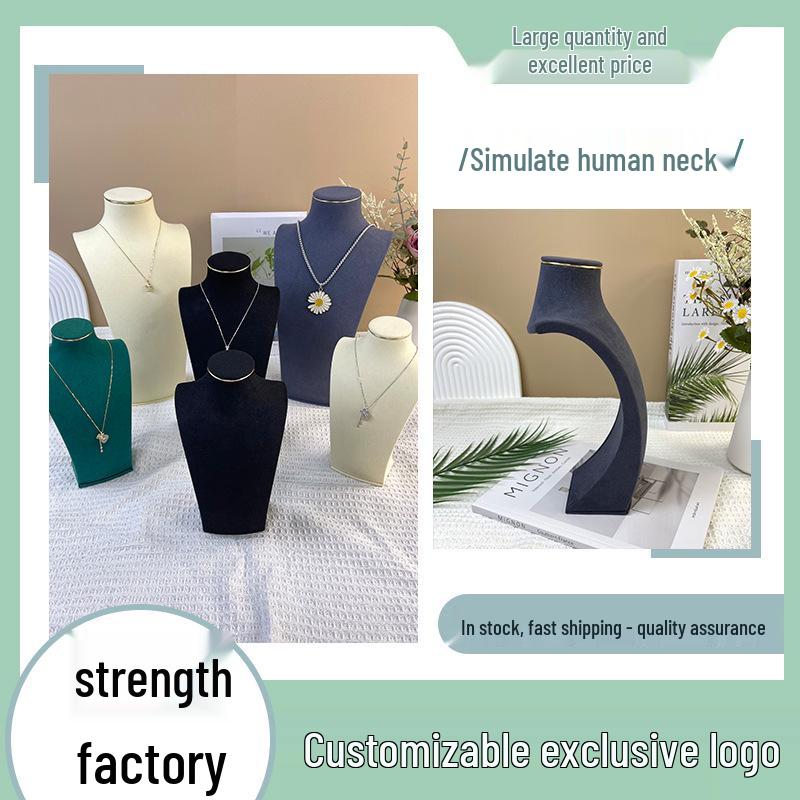 Роскошный бархатный манекен-подставка для демонстрации ожерелий из микрофибры
