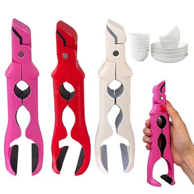 Зажим для миски против ожогов 3-в-1, термостойкие кухонные щипцы со встроенной открывалкой для банок, многоугольные щипцы-захват для горячей тарелки