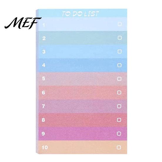 Task Organizer Pad Gradient Checklist Sticky Notepad, Self-stick To-do List Pads, Macaron Color Office Memo Stationery Tearable Planner for