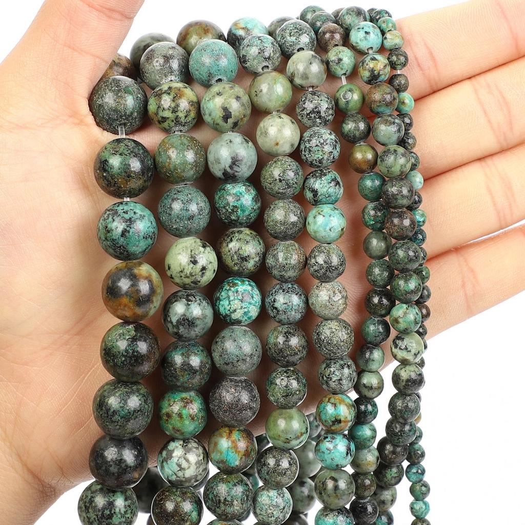 Natural Stone Beads Tiger Eye Amazonite Rose Quartz Turquoises Obsidian Agates Beads For Jewelry Making DIY Bracelet 4 6 8 10mm