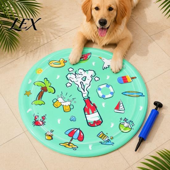 Cooling Pet Bed Inflatable Mat, Water Sensory Play Fillable Portable Filled Mat Summer Pad for Cats And Dogs
