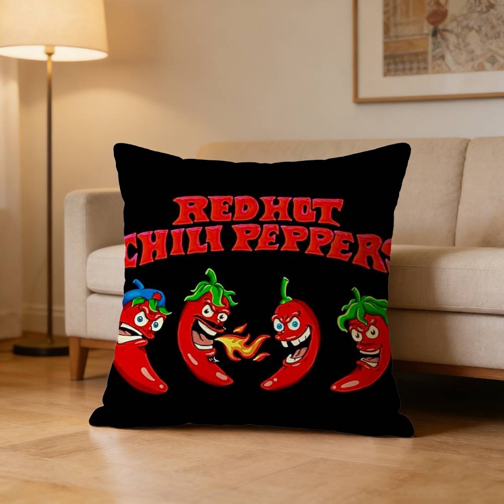 RRed Hot Chili Peppers Band Pillow Case Cushion Cover Throw Pillow Case For Car Sofa