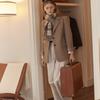 NONLOCAL Daily check wool muffler - Ivory check