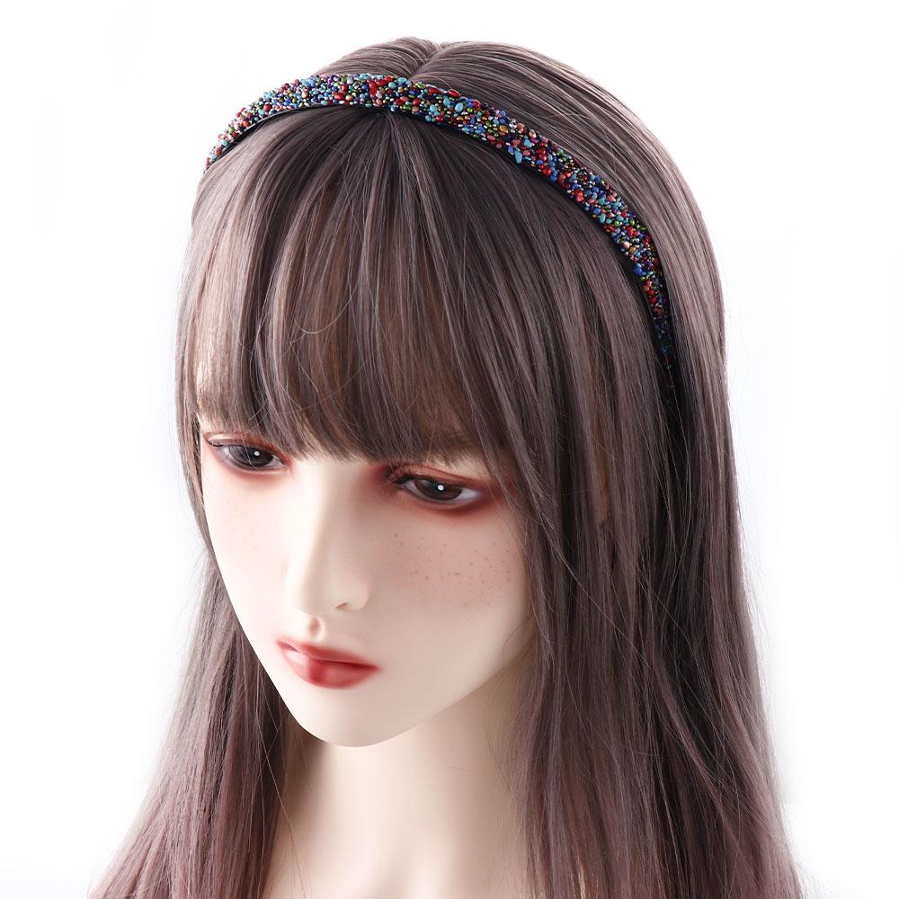 Crystal Rhinestones Luxury Simple Hair Accessories Hair Hoop Pearl Headbands Crystal Hairbands