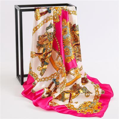 90 * 90 см новый шелковый шарф женский весенне-летний декоративный шарф солнцезащитный дорожный платок осенне-зимний шарф тонкий выпуск