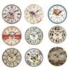 Decor Wooden Carft Silent Clocks Vintage Wall Clock