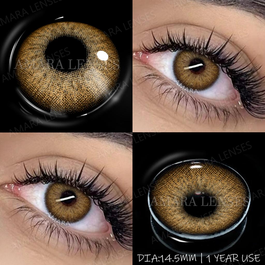 AMARA 1 пара натуральных серых контактных линз годового использования мягкие косметические линзы для улучшения цвета глаз косметика для глаз