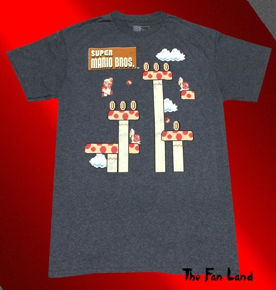 Новая мужская футболка Nintendo Super Mario Bros Fiery Fire Винтажная Унисекс