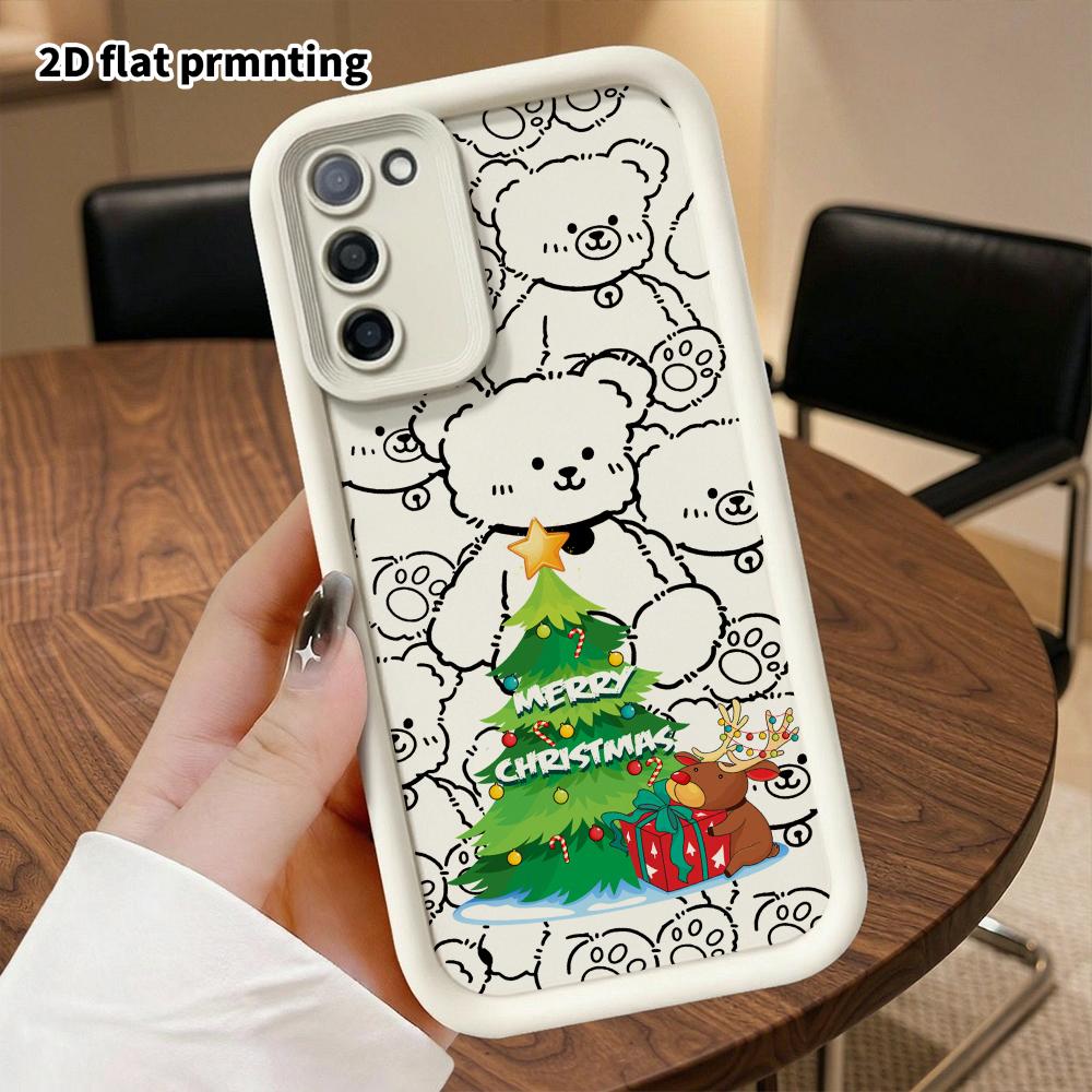 Чехол для телефона: 2D плотный защитный чехол для Samsung Galaxy A34 A35 M05 M06 S20 S22 S21 FE Plus 5G, Рождественская елка Олень, Рождественские и Хэллоуинские подарки
