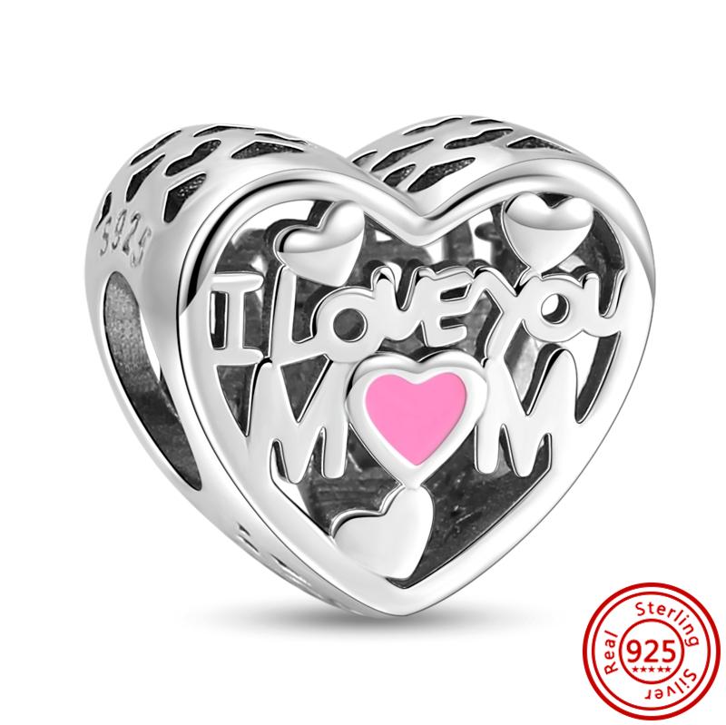 Новый 925 Серебряный Шарм Навсегда Теплый Семья Любовь Мама DIY Бусины Подходит Оригинальные Подвески Браслеты Подарок На День Матери Ювелирные Изделия