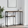 VidaXL Console Table Smoked Oak 90x22.5x75 Cm Engineered Wood 834092