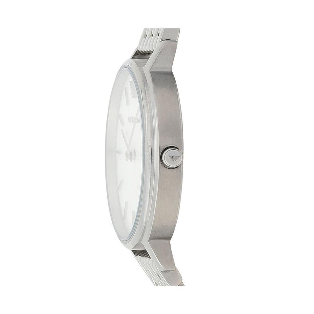 Emporio Armani Kappa Women's Quartz Watch Mother of Pearl (white, mosaic) Dial Stainless Steel Strap 32mm AR11112