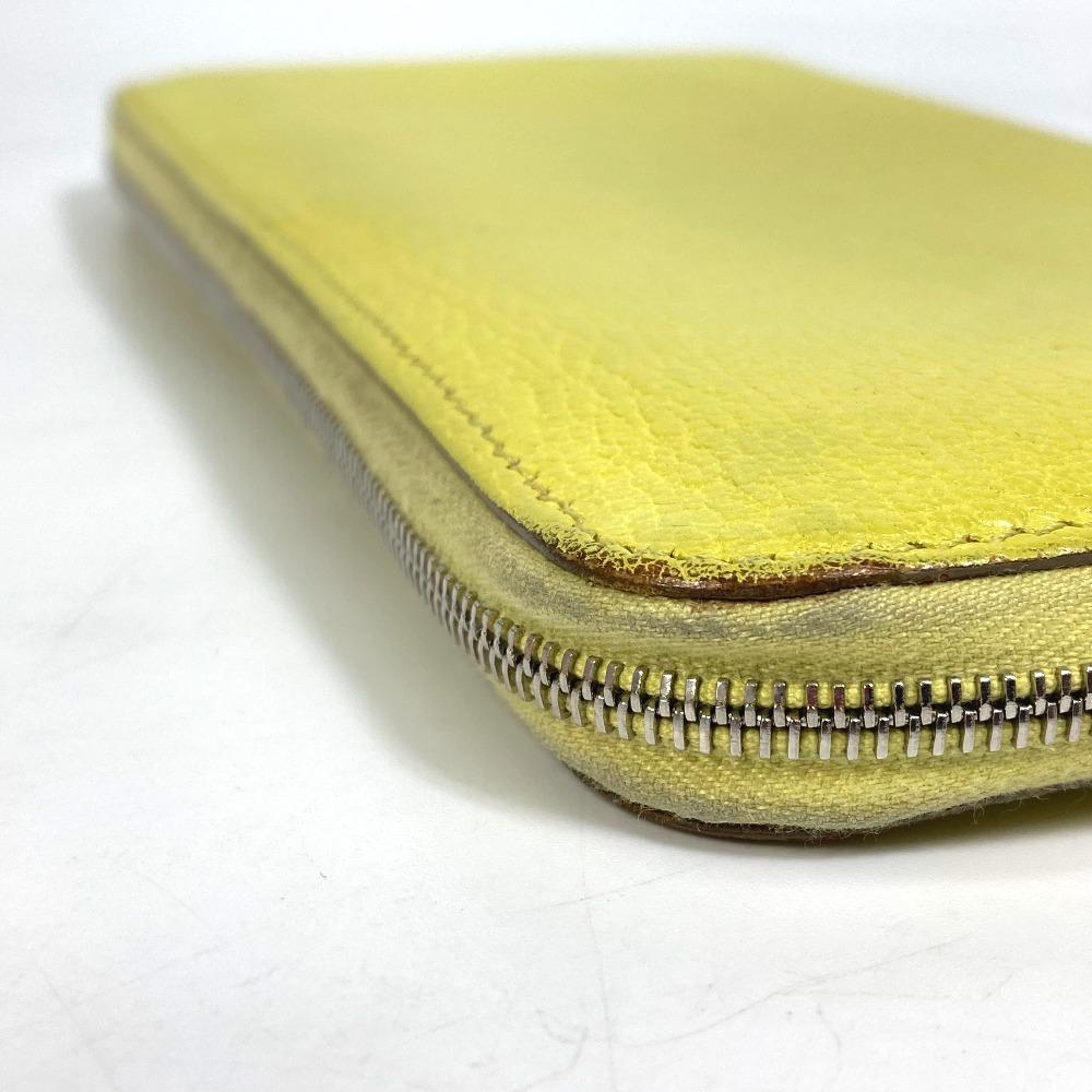 HERMES Long wallet Azap Long Zip Around Long Wallet Chevre yellow