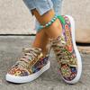 2025 Autumn New Women Fashion Printed Quality Low-Cut Flat Luxury Sneakers Women Comfortable Walking Shoes Zapatos De Mujer