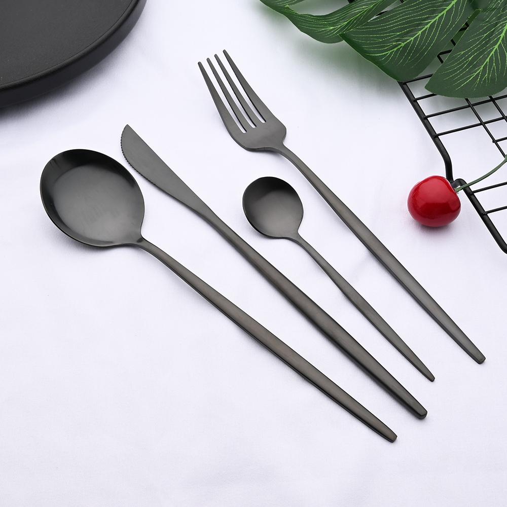 32Pcs Gold Dinnerware Stainless Steel Cutlery Set Knives Fork Tea Spoon Dinner Silverware Set Service 8 Kitchen Tableware Gift Set