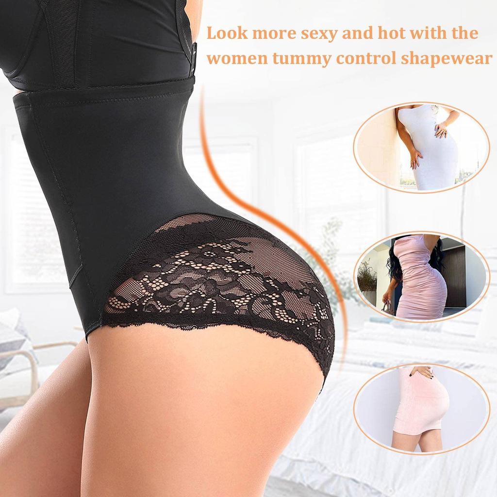 Корректирующее белье с контролем живота, трусики для женщин, корректирующее белье с высокой талией, бесшовное корректирующее белье для похудения, кружевные трусы-тренер для талии