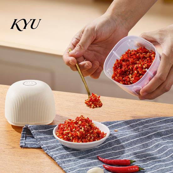 Fast Garlic Minced Tool Electric Chopper, Portable One-touch Operation Cordless Food Processor, Easy Cleaning Processor Detachable Cup Kitchen Gadgets