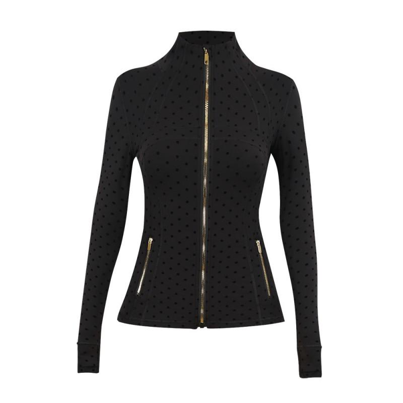 LU Womens Define Jacket Slim Fit Polka Dot Long Sleeve Yoga Activewear