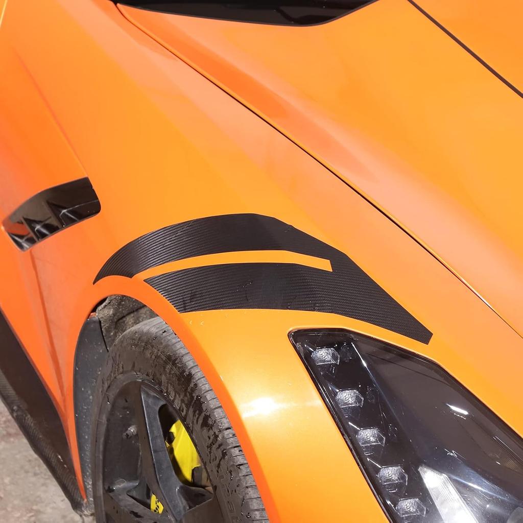 Виниловая графическая наклейка с двойной полосой в виде хэш-метки на крылья для Chevrolet Corvette C7 2014 2015 2016 2017 2018 2019 Аксессуары, Гоночные полосы на передние крылья