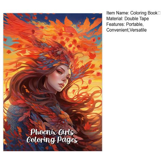 Anime Characters Coloring Book for Adults Teens Skull Woman Coloring Book DIY Stress Relief Art Book