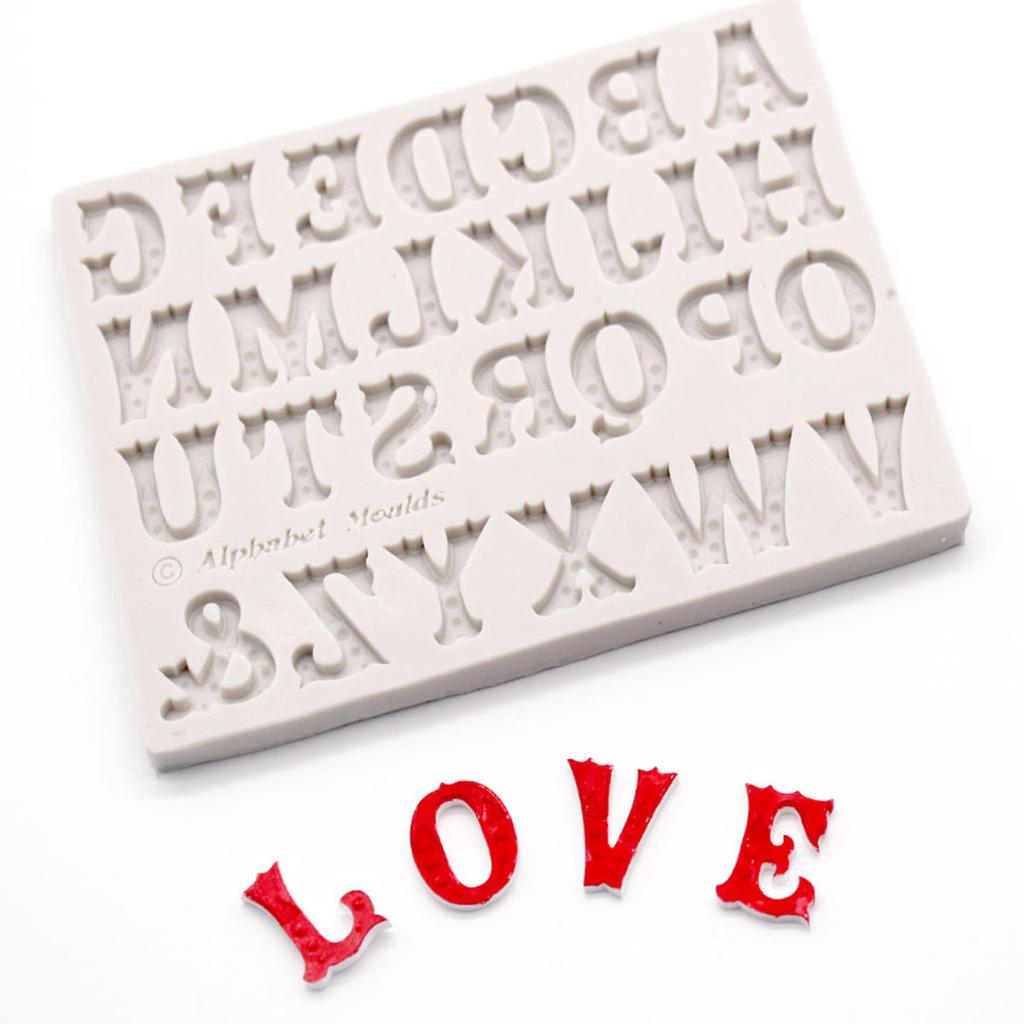 DL Letter Silicone Mold Chocolate Sugarcraft Mould Cake Decor Baking Tool