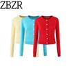 Za New Fall Women's Clothing 2025 Fashion Wind Fashion Minimalist Commute Leisure Loose Figure Flattering Knit Cardigan