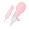 Infant Nasal Aspirator Nose Cleansing Soft Silicone Tip Manual Baby Nose Sucker with Tweezers