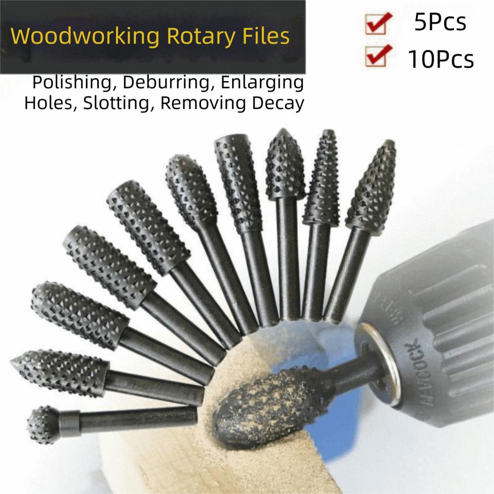 5/10Pcs Multifunc Grinding Head Durable Milling Cutter Power Tool Rotary Burr Set Engraving