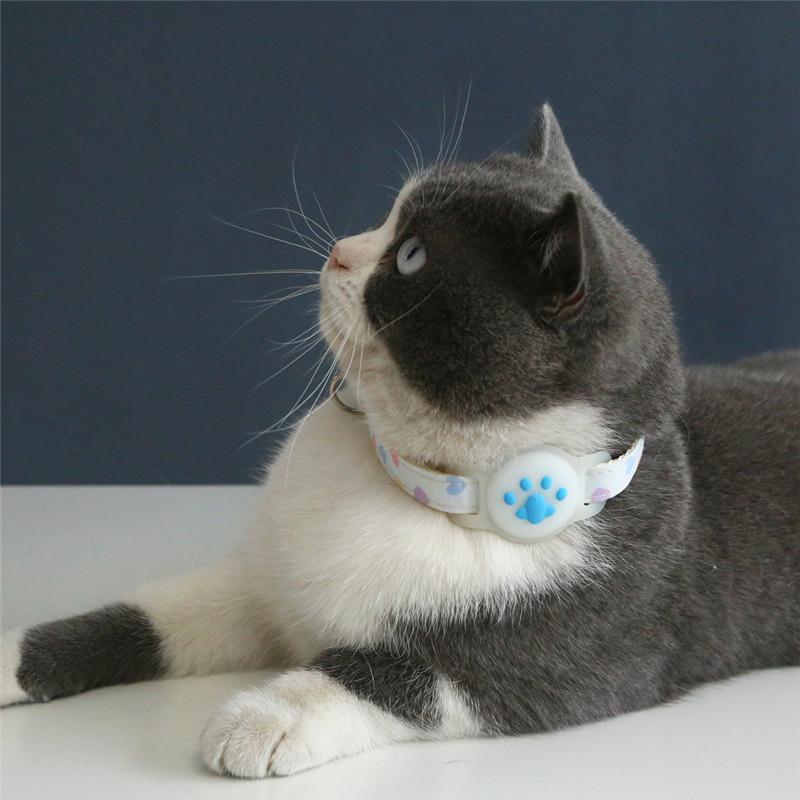 Pet Collar Cat Airtag Silicone Paw Case Anti-Lost Tracking Collar Cat Accessorie