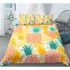 Fruit Pineapple Queen King Duvet Cover 3D Yellow Tropical Fruit Bedding Set Plants Comforter Cover 2/3pcs Polyester Quilt Cover