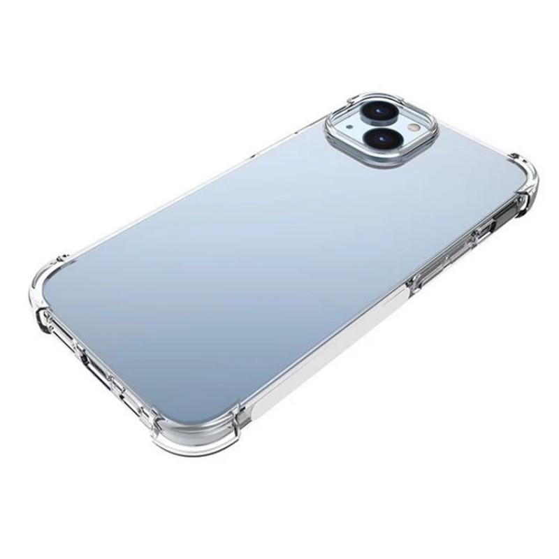For iPhone 13 6.1 Inch Back Cover WANLONFENG TM Series 2.0mm Clear TPU Phone Case (Big Lens Hole)