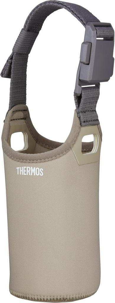 Thermos Straw Mug Pouch, 350ml Capacity, Beige, with Easy-AttachRemove Buckle, APK-350 BE