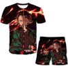 Summer Toddler Men Baby Boy Set Kids Boys Clothes Sets Print 3D Short Sleeve Demon Slayer TShirt + Shorts 2 Piece Suit Clothing