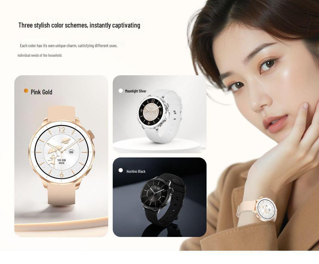 2025 Trendy Women's Smartwatch: Long Battery, Offline Payment, Alarm, Pedometer, Phone Compatibility.