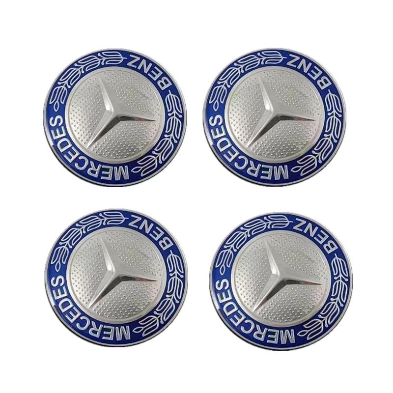 For Benz 4Pcs 56mm Car Wheel Center Hub Cap Stickers Decorative Accessories Exclusive AMG W124 W203 W204 SPRINTER V CLASS VIANO