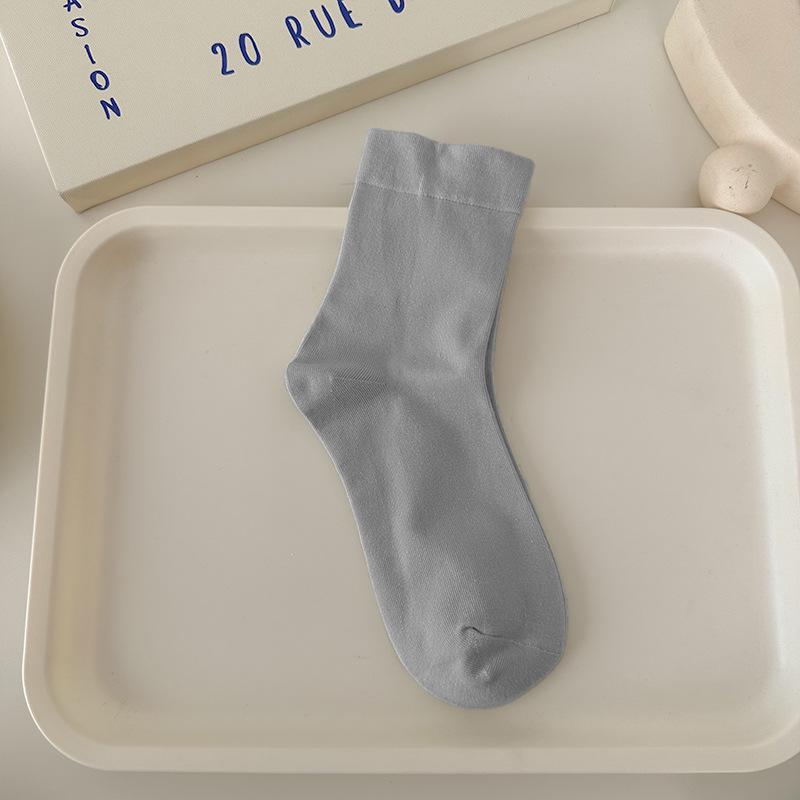 Женские носки из высокоэластичного хлопка - Не сдавливающие, Мягкие, Не скатывающиеся, Цвета макарон, Универсальная и удобная посадка