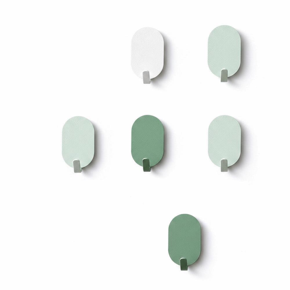 8 PCS Easy Install Adhesive Hook Iron Robe Hook Simple Coat Hook Home Supply