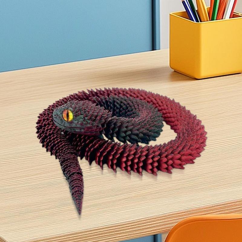 Артикулированная змея, фиджет-игрушка, 2,5 фута, реалистичная 3D-печатная змея, игрушки-животные, украшение для дня рождения, пасхальной корзины, декора стола, дома
