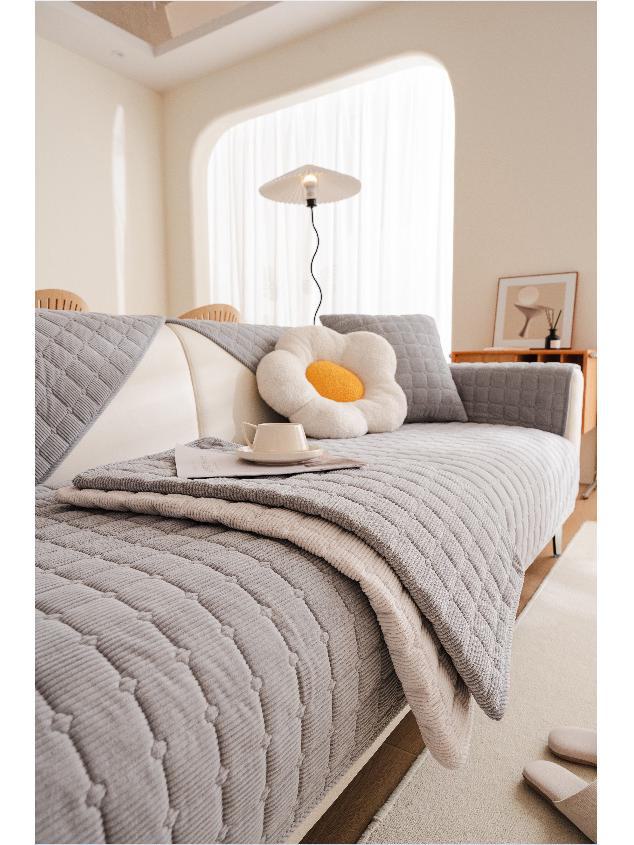 Нескользящие плюшевые диванные подушки в скандинавском пасторальном стиле для всех сезонов