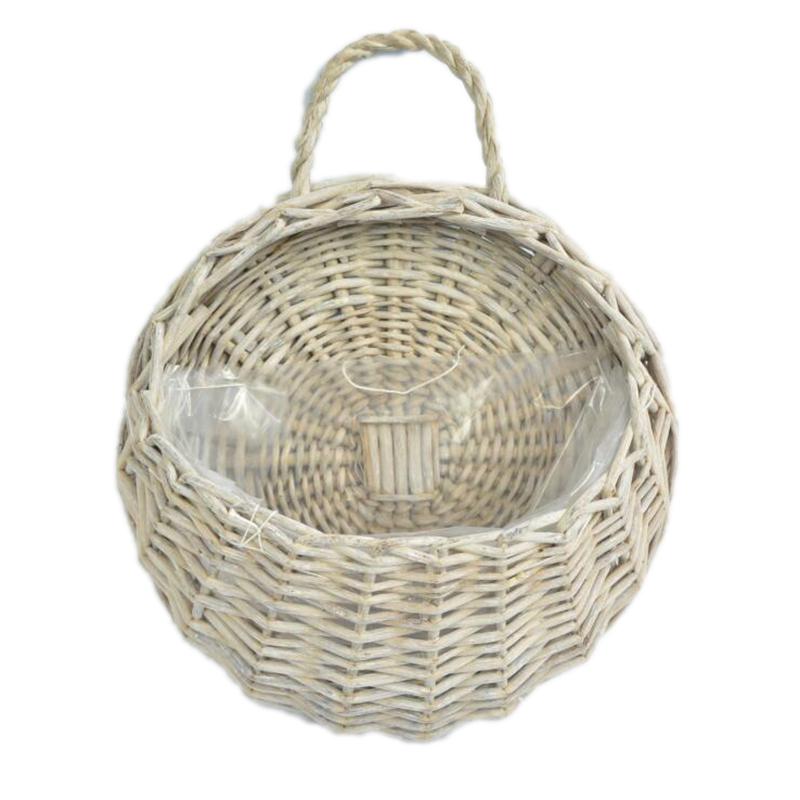 Wall Hanging Planter Plant Flower Pot Handmade Wicker Rattan Basket Home Decor