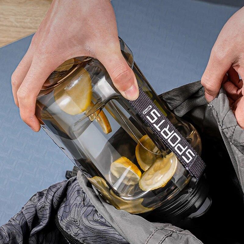 Бутылка для воды большой емкости, портативная питьевая бутылка для фитнеса, герметичный спортивный дорожный чайник, пластиковые чашки для воды, посуда для напитков