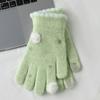 Cold Protection Warm Knitted Gloves Korean Style Girls Winter Gloves Full Fingers Mittens  Winter
