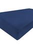 Satin fitted sheet 120x200x25, navy blue_47, matex