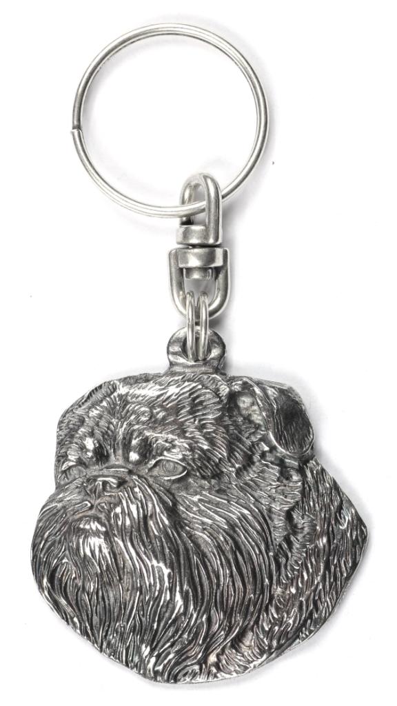 Gryfonik Brukselski, Griffon Bruxellois I - Posrebrzany Brelok Z Psem W Pudełku Ozdobnym, Ozdoba Torebki, Zawieszka Do Plecaka Marki Art-Dog