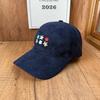 Gentle girl wind flower embroidery cap autumn and winter new baseball cap big head circumference outdoor sun hat