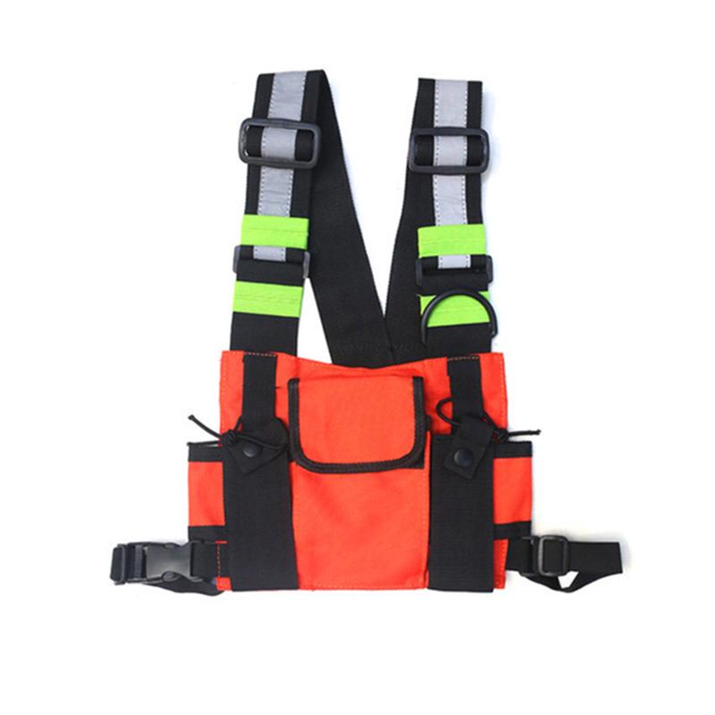 Уличная тактика в стиле хип-хоп для мужчин и женщин, сумка-жилет с несколькими карманами, крутой индивидуальный светоотражающий жилет, нагрудная сумка с карманом